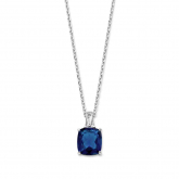 Collier en Argent pendentif pierre bleu et oxydes - Naiomy - Pour complter