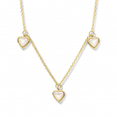 Collier en Argent plaqu or - 3 coeurs en nacre - Naiomy