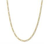 Collier en argent plaqu or jaune avec maillons nervurs - Naiomy - Autre version