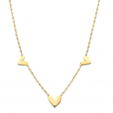 Collier en argent plaqu or jaune motif coeur- Naiomy - Pour complter