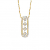 Collier en argent plaqué or jaune- Oxydes - Naiomy  - Pour compl&eacute;ter