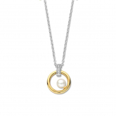 Collier en argent plaqu or jaune pendentif perle - Naiomy - Pour complter