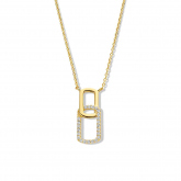 Collier en argent -  plaqu-or - serti de zirconium Naiomy Silver