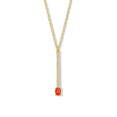 Collier en argent - plaqu-or - serti de zirconium Naiomy Silver