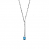 Collier en argent serti de zirconium Naiomy Silver