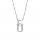 Collier en argent serti de zirconium Naiomy Silver