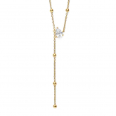Collier en T en argent plaqu� or - Oxydes - Naiomy  - Autre version