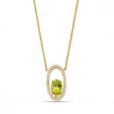 Collier Pridot et diamants - Pour complter