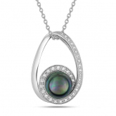 Collier Perle de Tahiti et Diamants - Autre version
