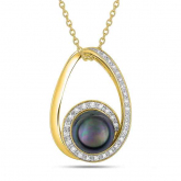 Collier Perle de Tahiti et Diamants - Autre version