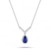Collier Saphir et diamant - Autre version