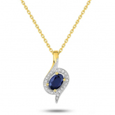 Collier Saphir et diamants - Autre version