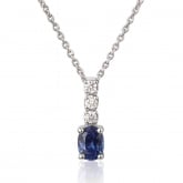 Collier saphir et diamants - Autre version