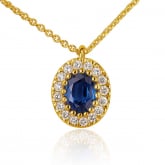 Collier saphir et diamants - Autre version