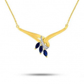 Collier Saphir et diamants - Autre version