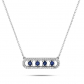 Collier Saphir et Zirconium - Autre version