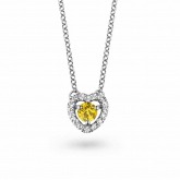 Collier Saphir Jaune et diamants blancs One More