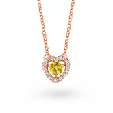 Collier Saphir Jaune et diamants blancs One More