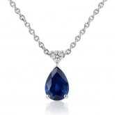 Collier saphir poire et diamant - Autre version