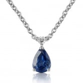 Collier saphir poire et diamant - Autre version