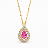 Collier Saphir Rose et Diamants - Autre version