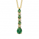Collier Saphir teal et Diamants - Pour compl&eacute;ter