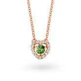 Collier Saphir Vert et diamants blancs One More