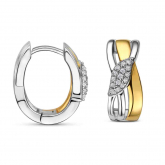 Créoles bicolores en argent et Oxydes - Naiomy - Pour compl&eacute;ter