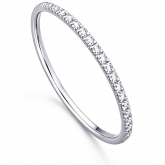 Demi-alliance en or blanc et diamants - Autre version