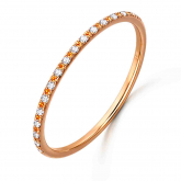 Demi-alliance en or rose et diamants - Autre version