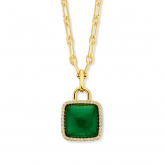 Collier Argent oeil de chat et oxyde de zirconium  - Naiomy