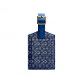 Etiquette de bagage Wolf 1834 - Signature - Bleu - Autre version