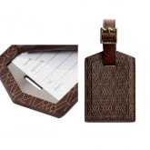 Etiquette de bagage Wolf 1834 - Signature - Marron - Autre version