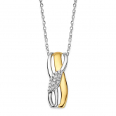 Collier ovale bicolore en argent - Oxydes - Naiomy  - Pour compl&eacute;ter