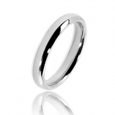 Jonc Parisien platine large de 3.5 mm - Autre version