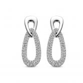 Boucles d'oreilles en argent serties de zircons-Naiomy