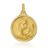Mdaille Vierge  l'Enfant Augis Patine main - Autre version