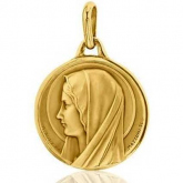 Mdaille Vierge Santa Maria Augis patine main