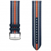 Bracelet en tissu bleu et orange 22mm  - Autre version