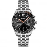 Montre Cluse Aravis Dual Timer Steel, Black, Silver Colour  - Autre version