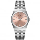 Montre Cluse Retro 70's Watch Steel, Light Salmon, Silver Colour  - Autre version