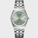 Montre Cluse Retro 70's Watch Steel, Sage Green, Silver Colour - Autre version