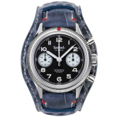 Montre Hanhart 417 ES - 42 mm - Flyback Panda - 1954 - Croco EBle Jean