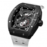 Montre Tsar Bomba - Elemental Series - Carbon Fiber Automatic - Blanc