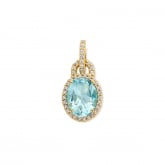 pendentif Aigue marine et diamants - Pour complter