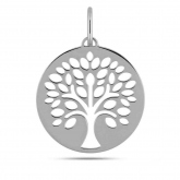 Pendentif Arbre de Vie or blanc