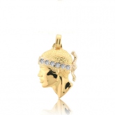 Pendentif Corse t�te de Maure sertie de diamants - Autre version