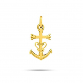 Pendentif croix camarguaise en or jaune
