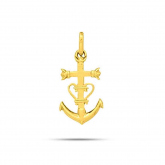 Pendentif croix camarguaise en or jaune