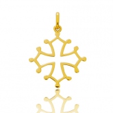 Pendentif croix catalane en or jaune